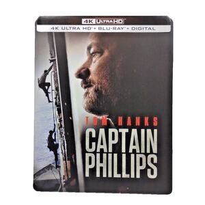 Captain Phillips Steelbook [4K UHD Blu-ray+] Ltd Ed, w Digital Code Hanks Tom
